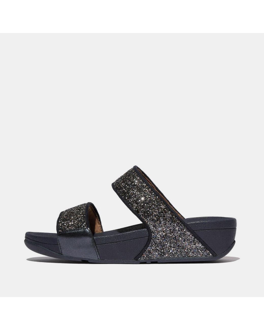 Fitflop Blue Lulu Multi-Tonal Glitter Sliders