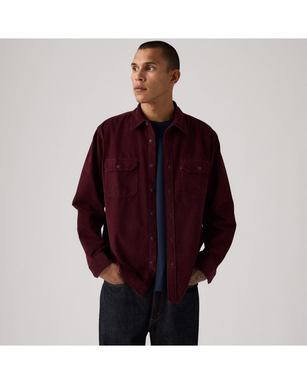 Levi's Red Jackson Long-Sleeve Corduroy Shirt for men