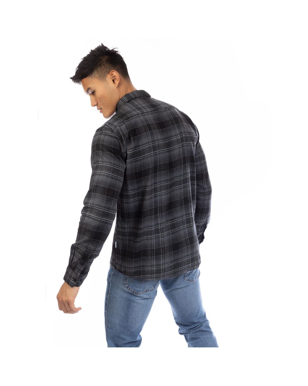 Peter Werth Black Cromer Long Sleeve Plain Shirt for men