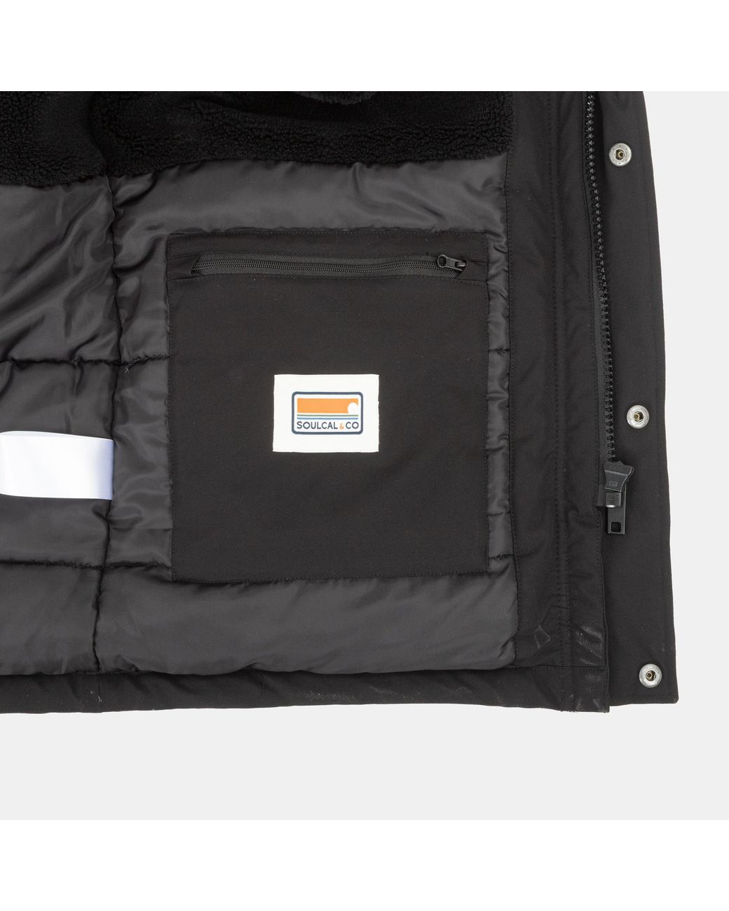 SoulCal & Co California Black Soul Padded Parka for men