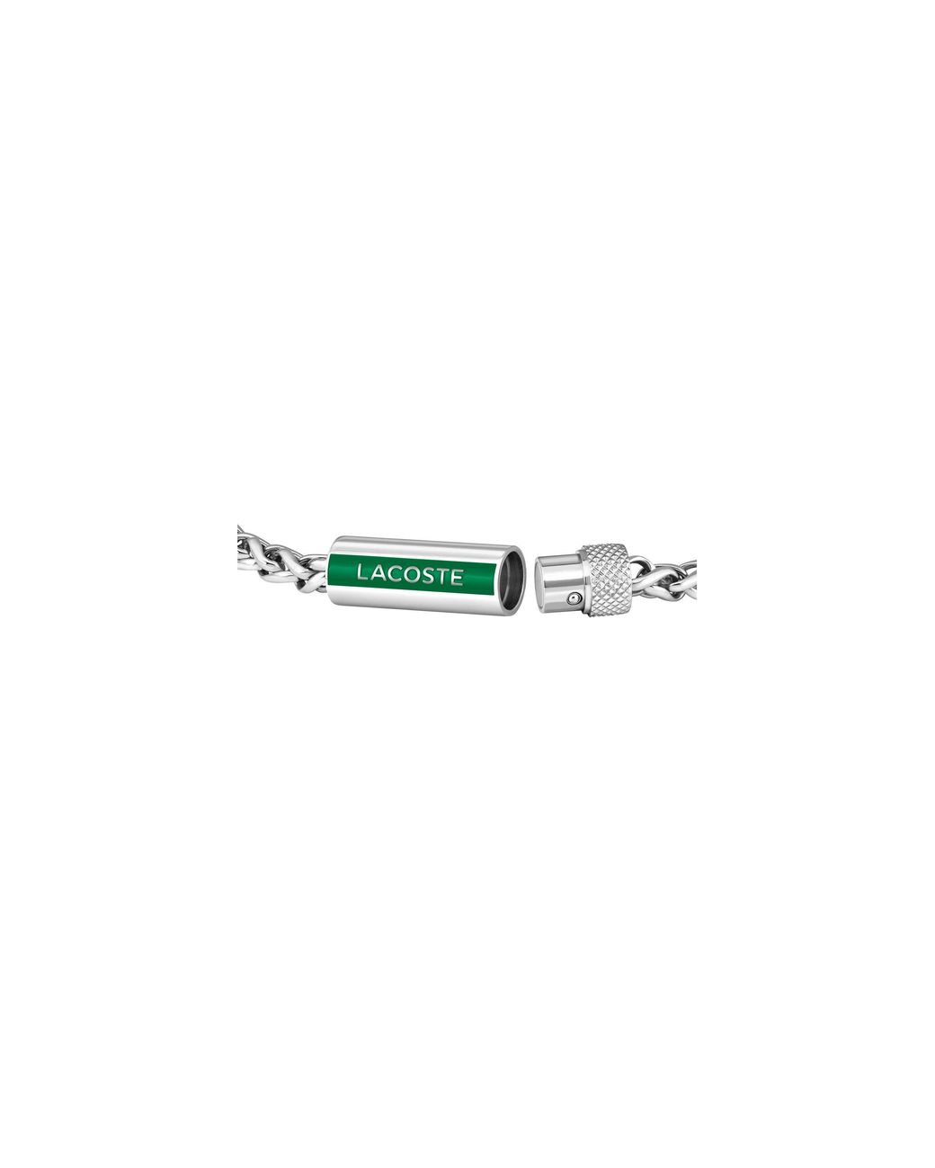 Lacoste White Spelt Stainless Steel Bracelet for men