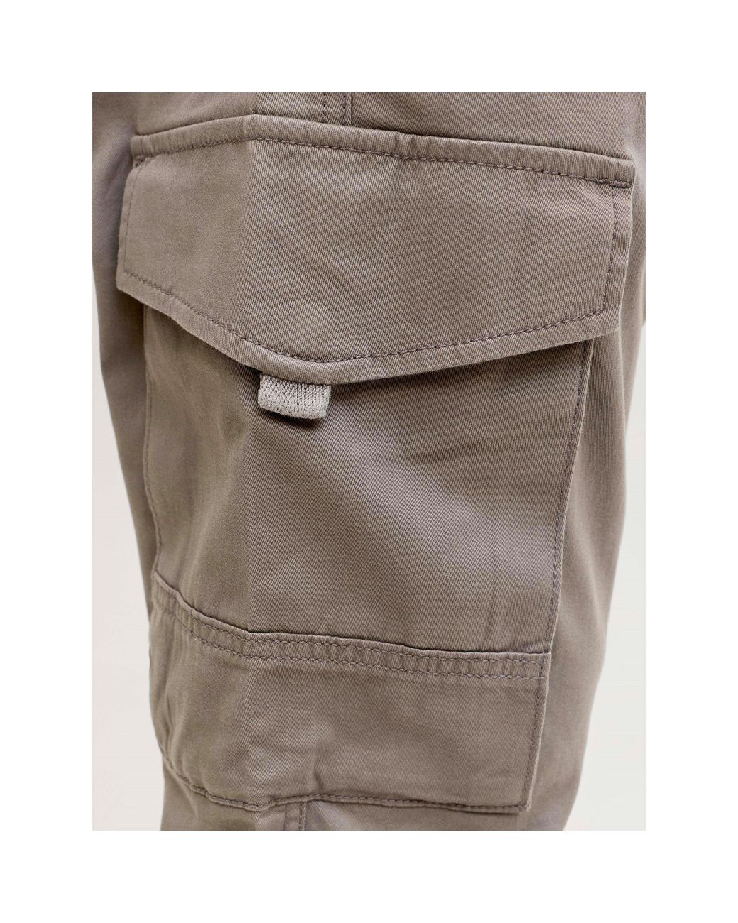 Jack & Jones Gray Slim Stretch Cuffed Cargo Pants for men