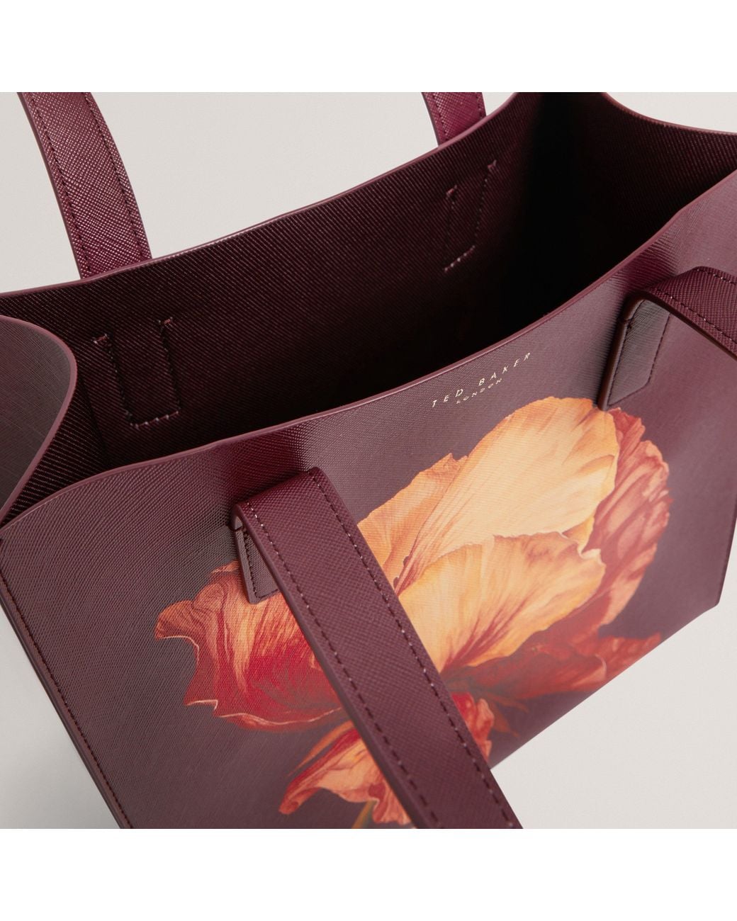 Ted Baker Pink Floral Graphic Small Icon Tote Bag