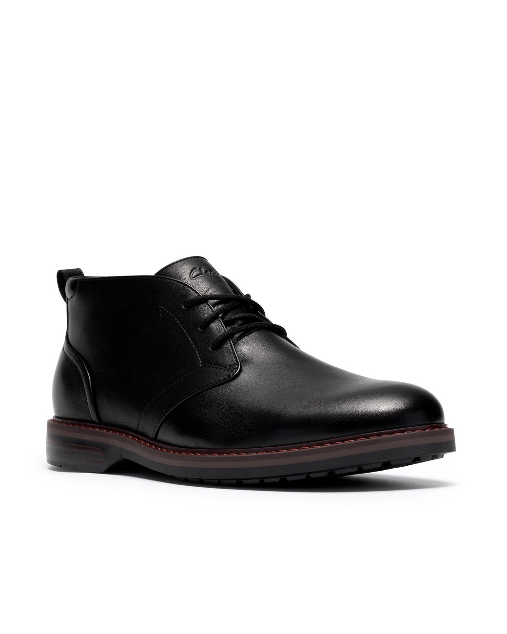 Clarks Black Aldwin 2 Leather Waterproof Chukka Boots for men