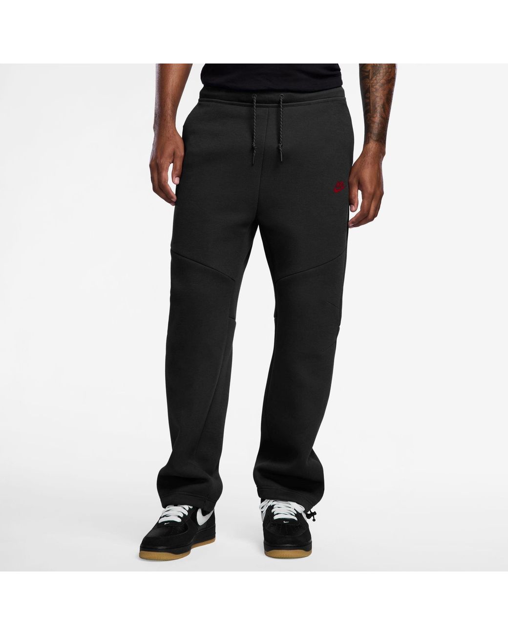 Nike Black Tech Fleece Cotton Relaxed-Fit Joggers for men