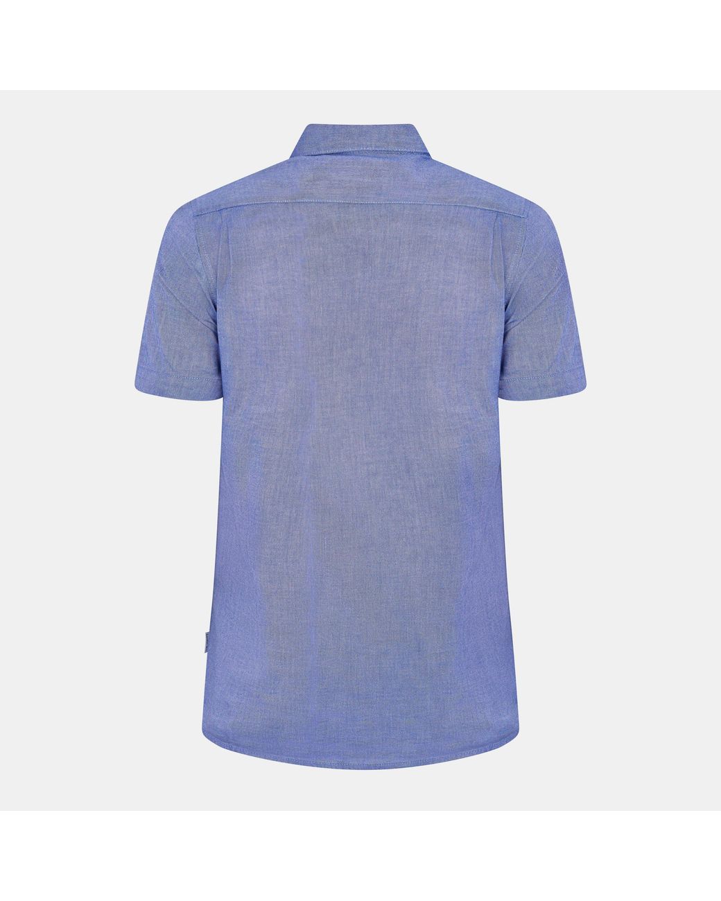 Peter Werth Blue Church Short Sleeve Plain Shirt for men