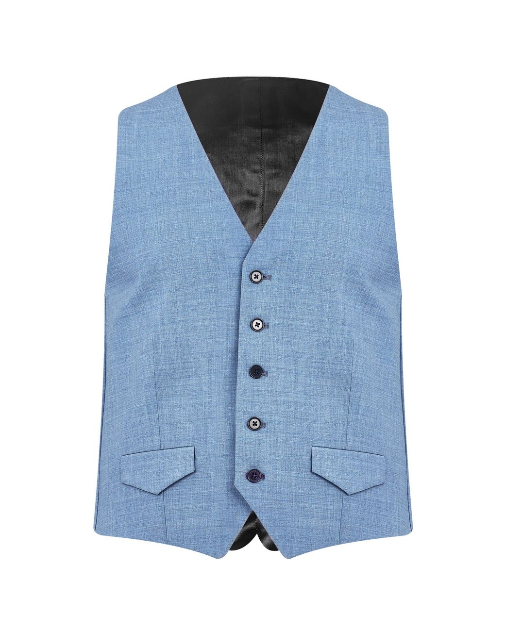 Without Prejudice Blue Kilburn Slim Fit Waistcoat for men