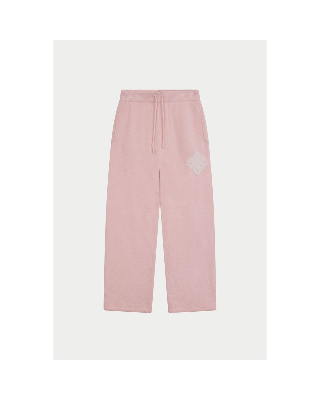 The Couture Club Pink Fluffy Wool Chunky Knit Trousers