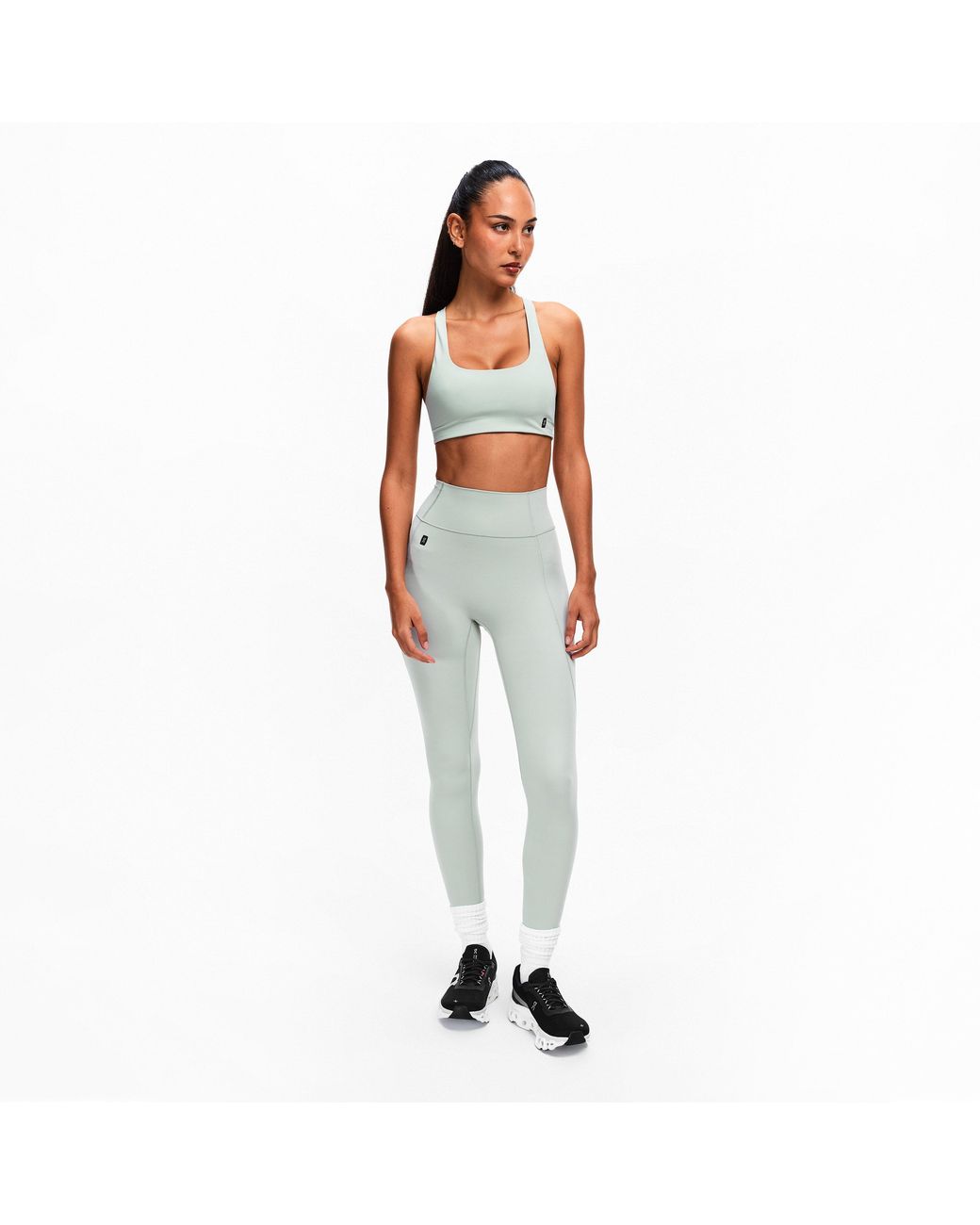 On Shoes Gray Studio Performance Gym Leggings