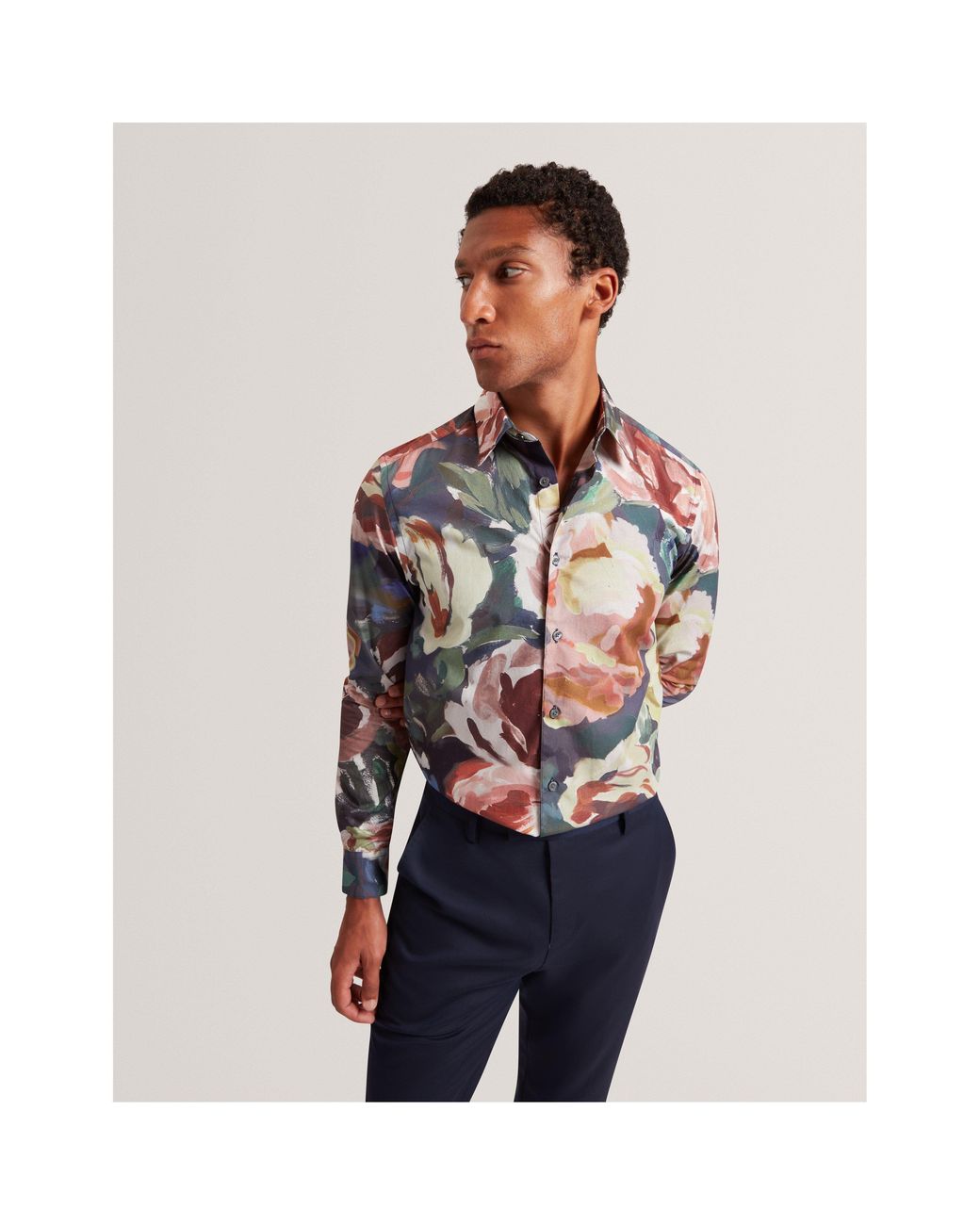 Ted Baker Multicolor Floral Long-Sleeve Patterned Shirt for men