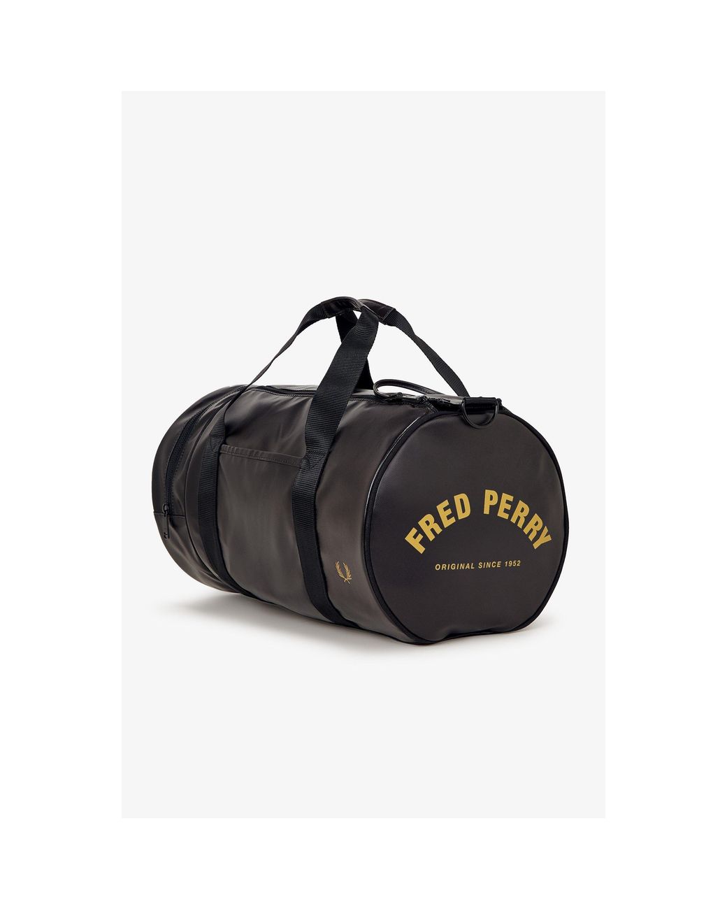 Fred Perry Black Classic Barrel Bag for men