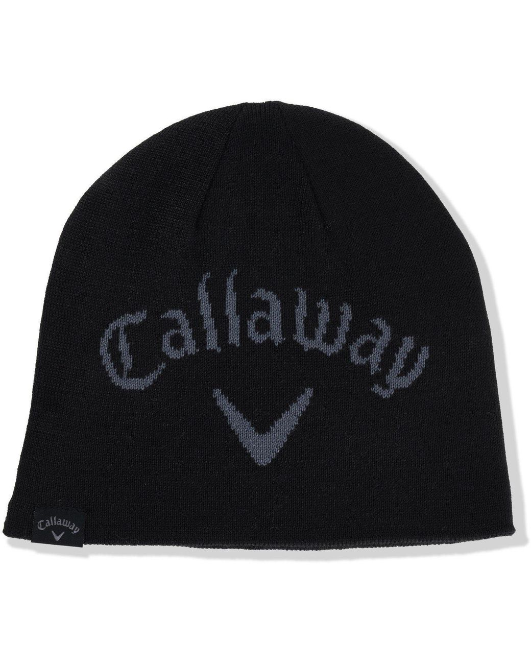 Callaway Apparel Black Reverse Beanie for men
