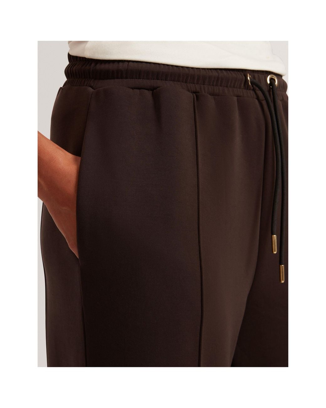 Ted Baker Brown Split Open Hem Jersey Joggers