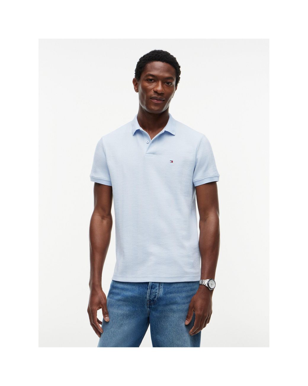 Tommy Hilfiger Blue Short Sleeve Polo Shirt for men