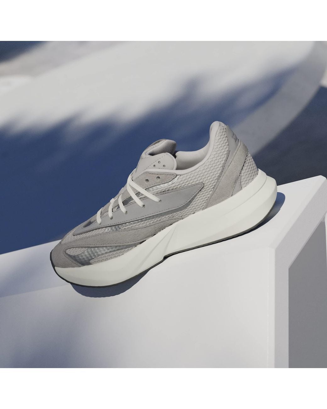 Adidas Gray Lightblaze Road Running Shoes for men