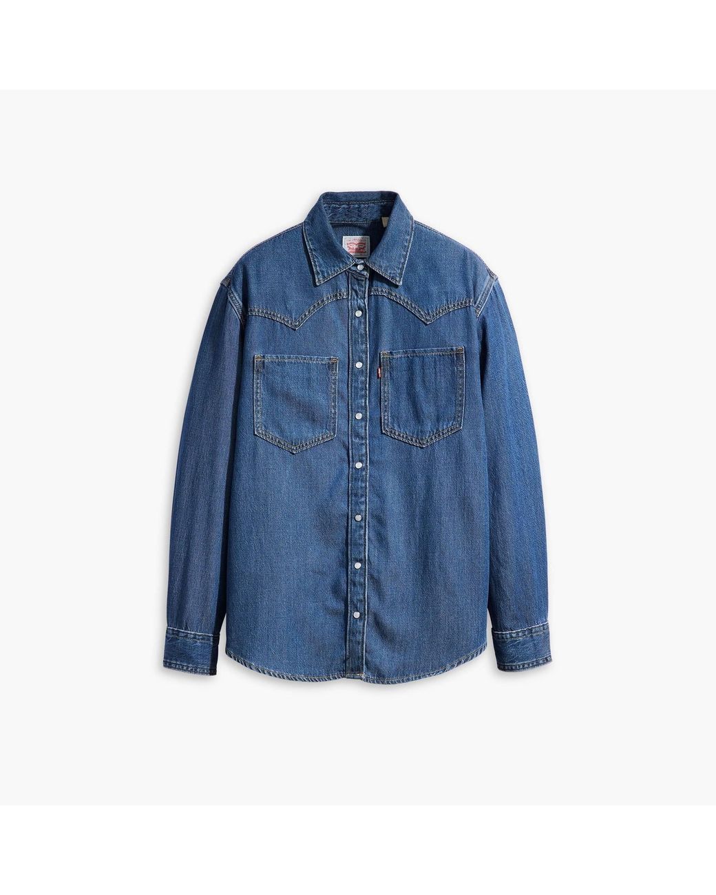 Levi's Blue Teodora Western Long-Sleeve Denim Shirt
