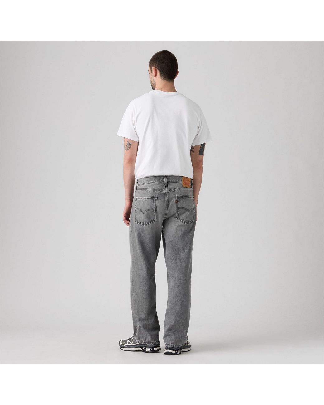Levi's Gray Baggy Wide Leg Jeans for men