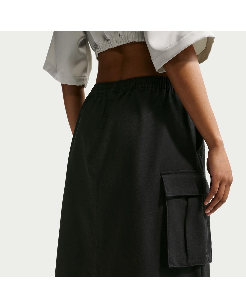 Nike Black Street Cargo Midi Skirt
