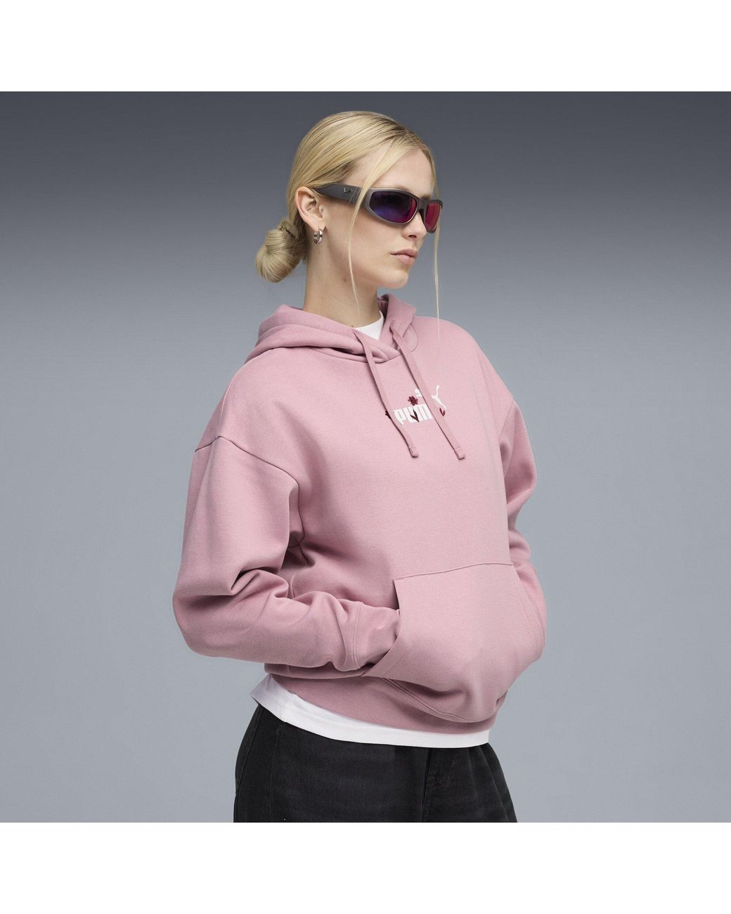 PUMA Pink Nature 2.0 Comfort Overhead Tech Fleece Hoodie