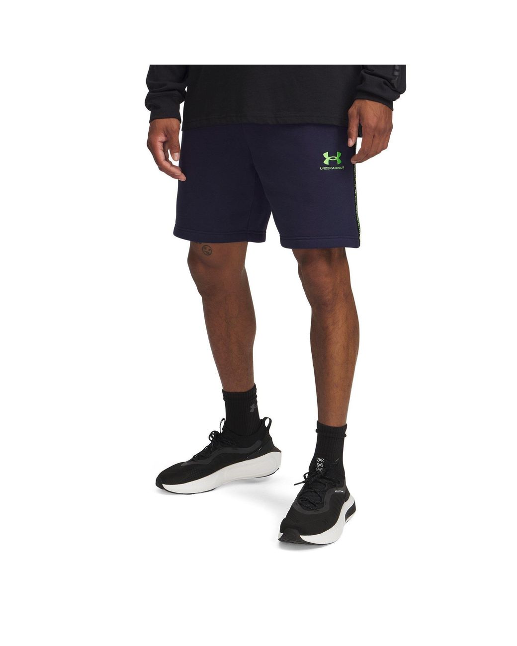 Under Armour Blue Fleece Jogger Shorts for men