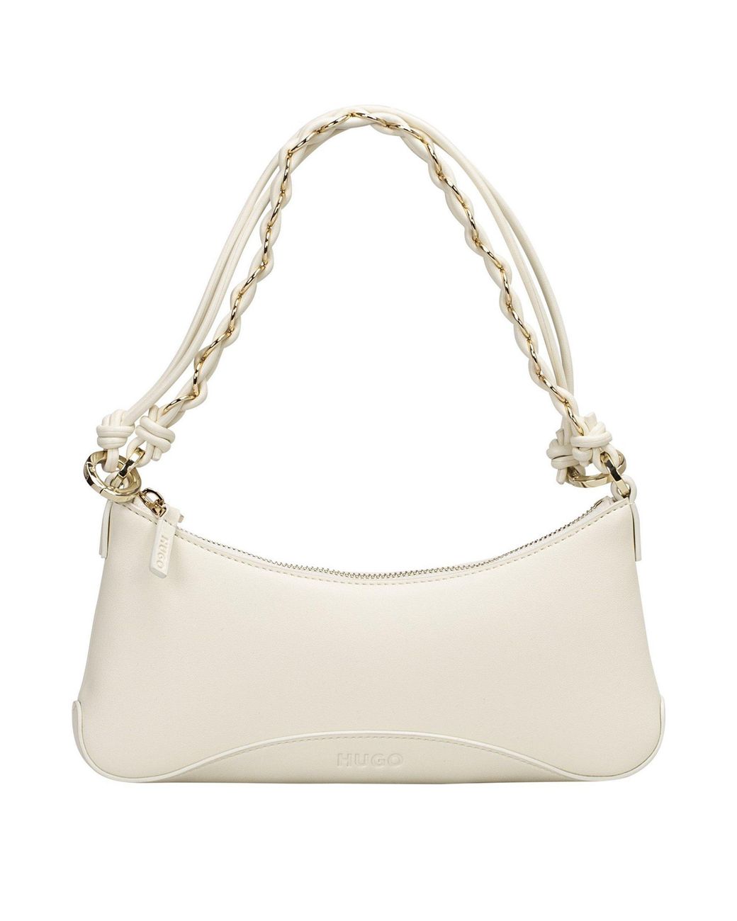 HUGO Natural Shoulder Bag With Chain Detail (Ilary)