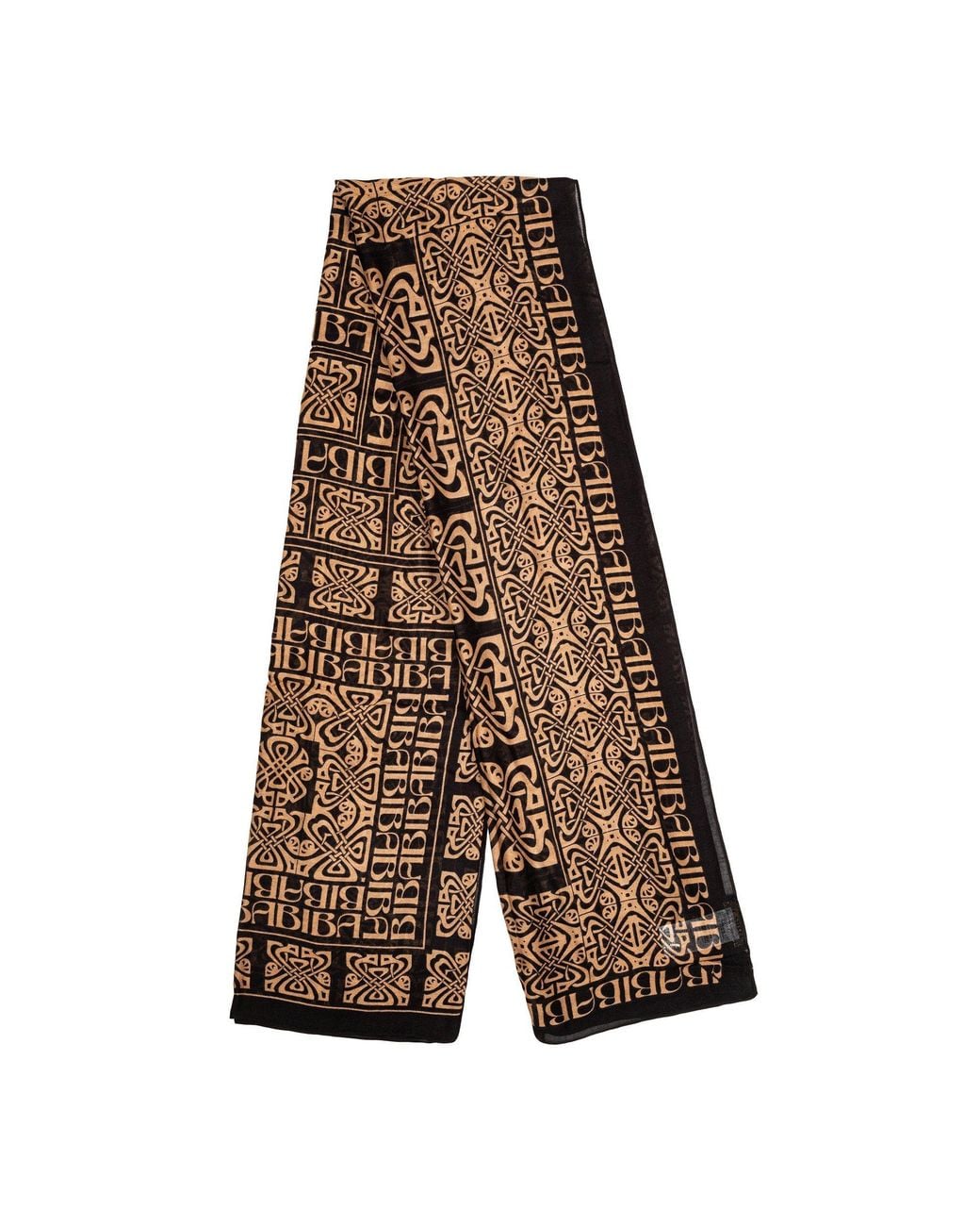 Biba Brown Blair Logo Scarf