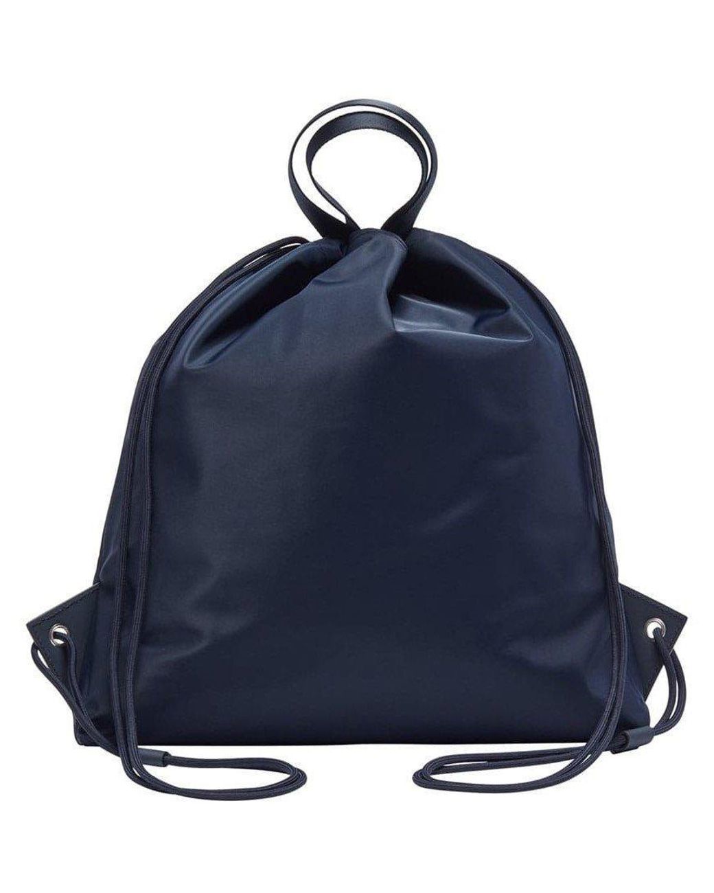 Boss Blue Drawstring Backpack for men