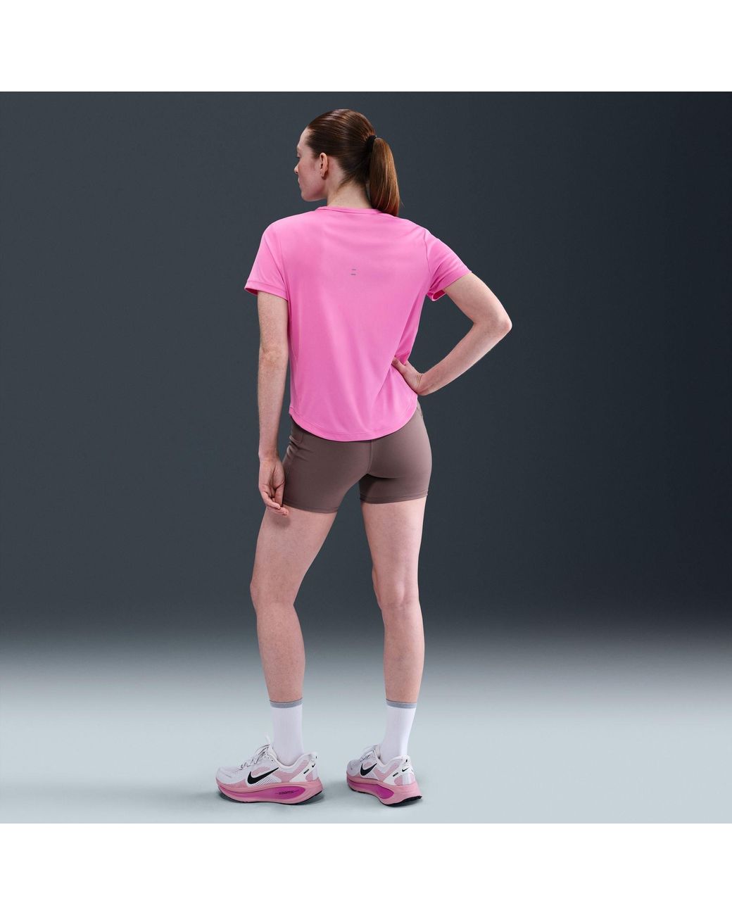 Nike Pink Tempo Dri-Fit Short-Sleeve Running Top