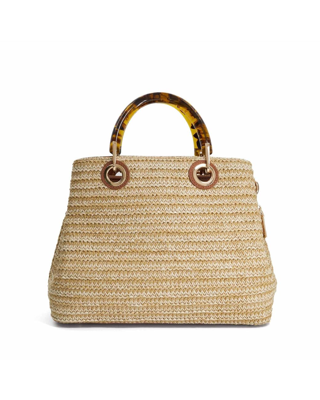 Dune Brown Demmi Straw Bag