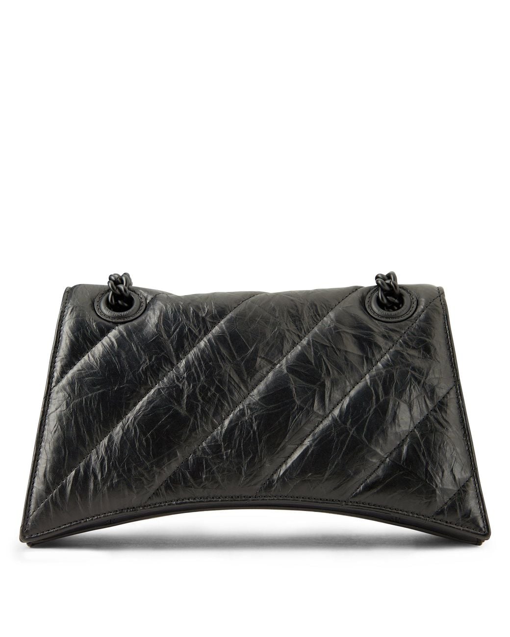Balenciaga Black Crushed Quilted Chain Shoulder Bag