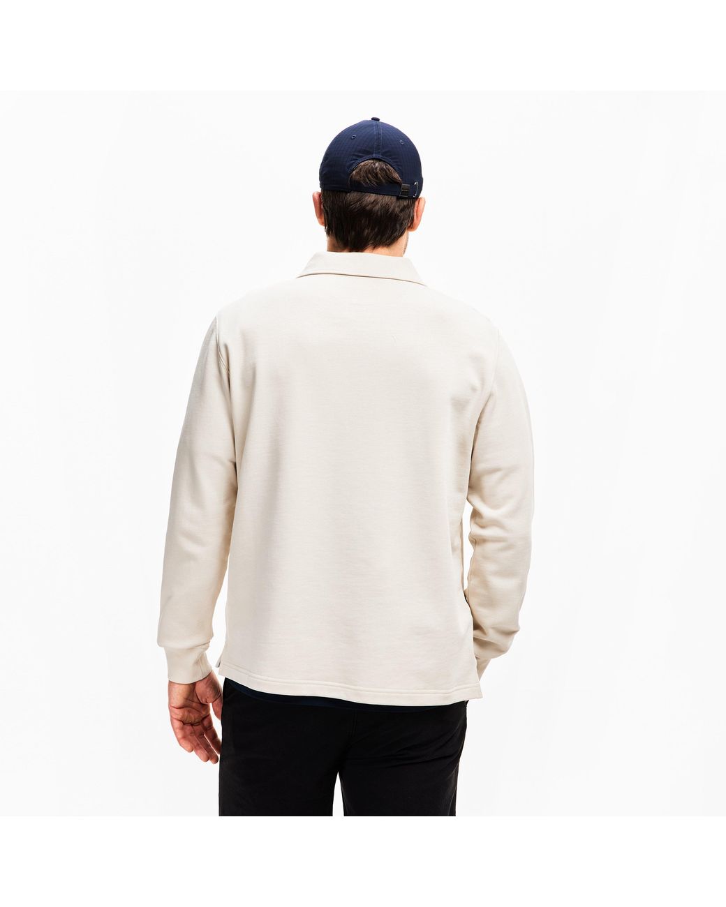 Belstaff White Curator Long Sleeve Polo Shirt for men