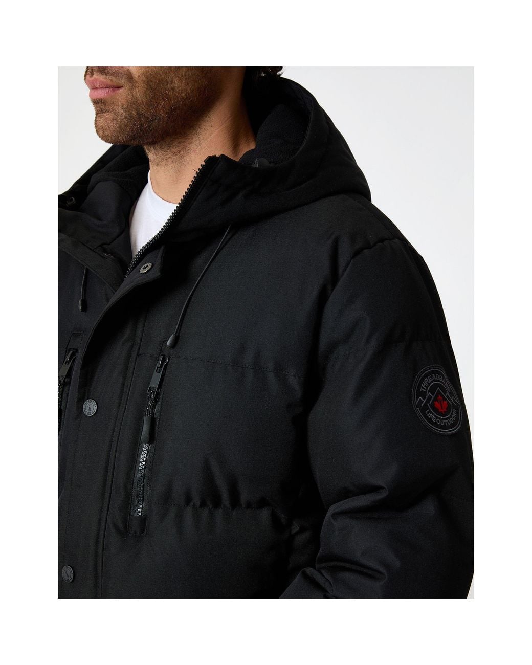 Threadbare Black Tb Matthew Parka for men