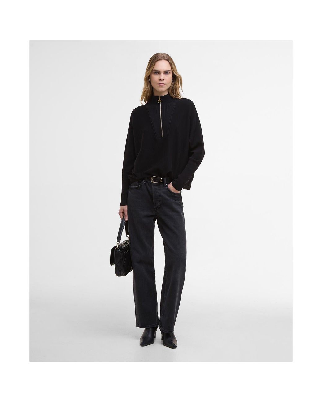 Barbour Black Lola Knit Jumper