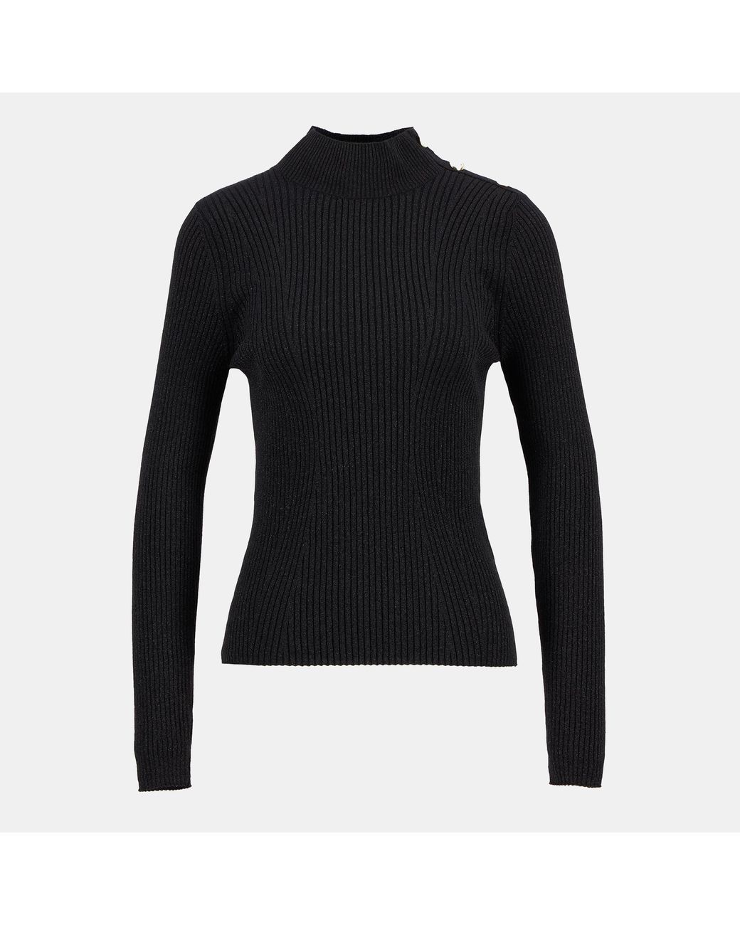 Barbour Black Stella Ribbed Jumper