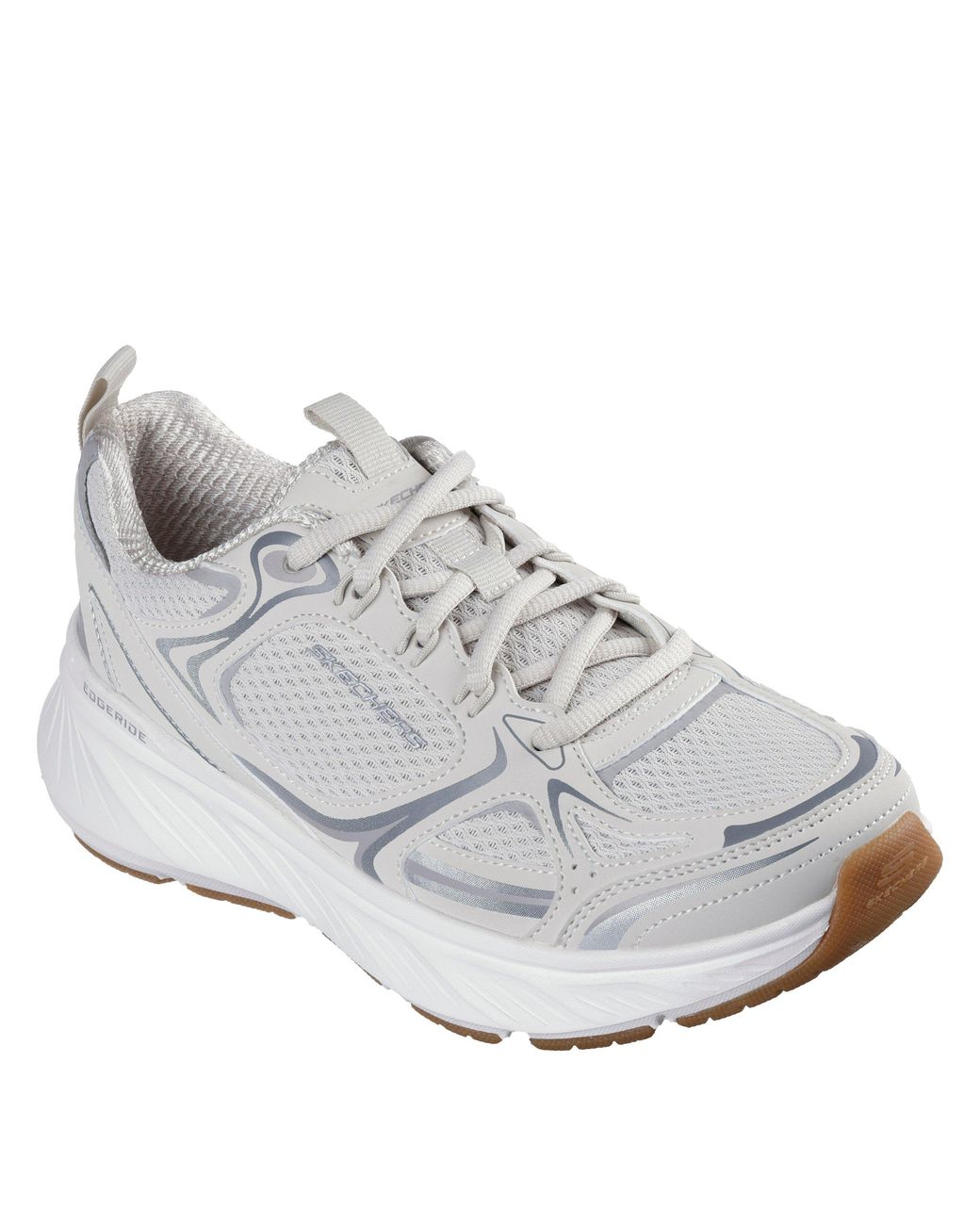 Skechers White Edgeride Eclipse Casual Low-Top Trainers