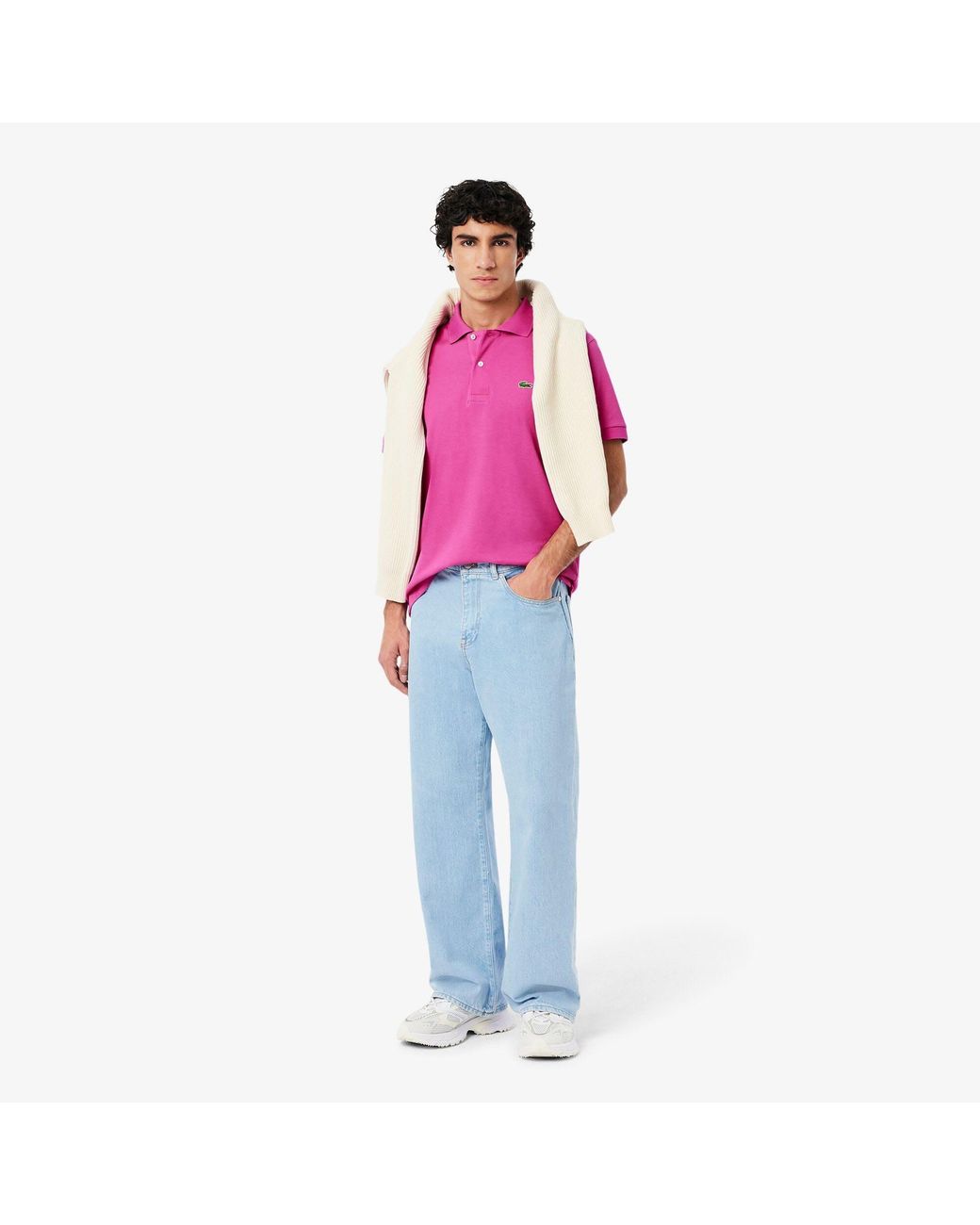 Lacoste Pink Classic Fit L.12.12 Original Polo Shirt for men