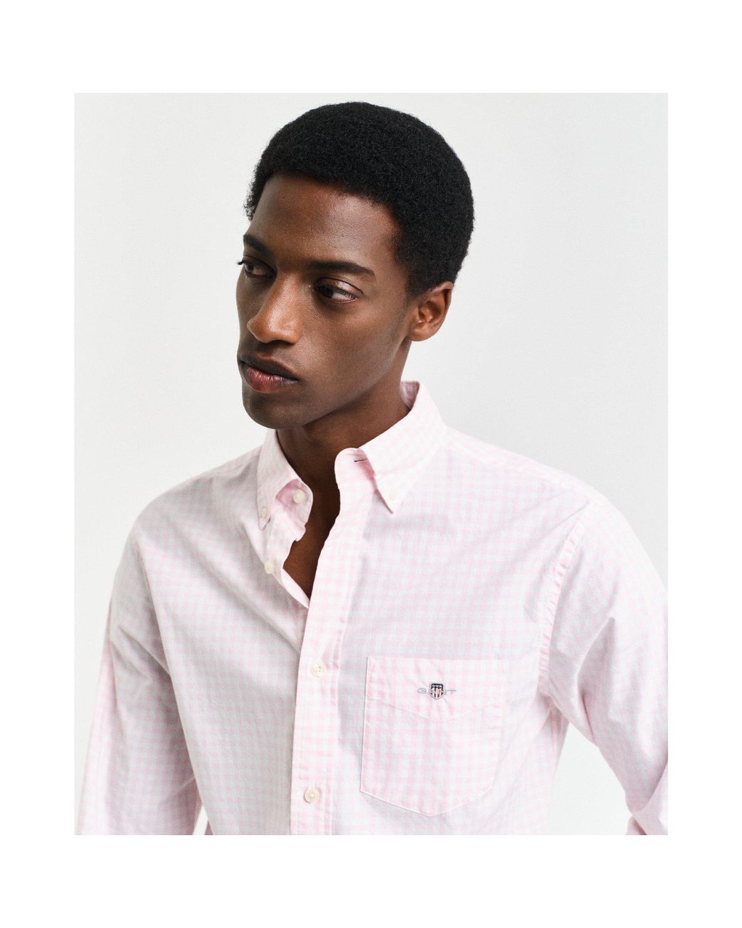 Gant White Regular Fit Gingham Poplin Shirt for men