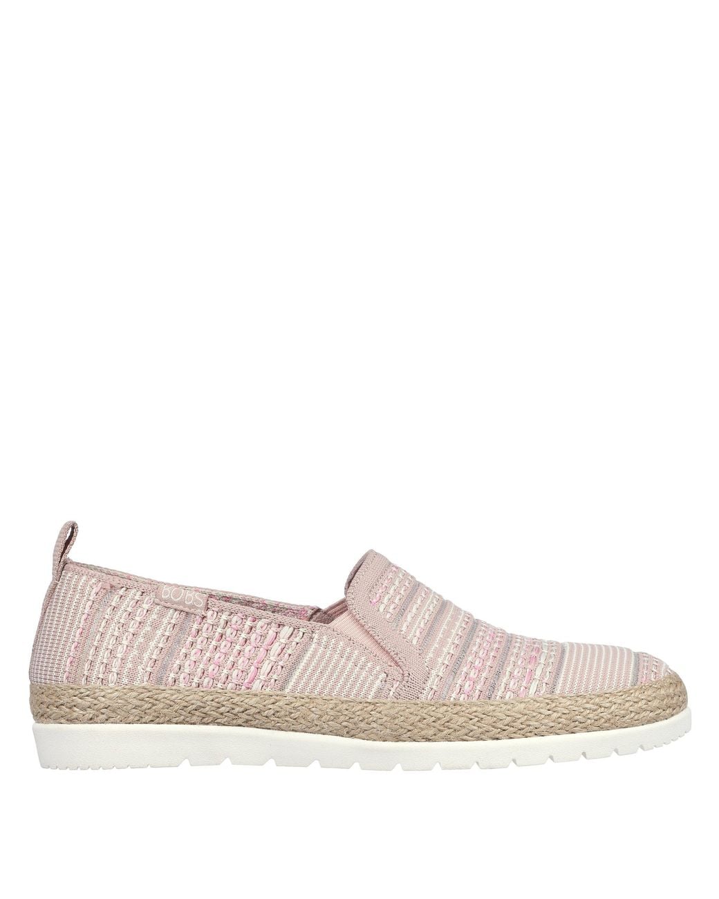 Skechers Pink Engineered Woven Twin Gore Slip On Espadrilles