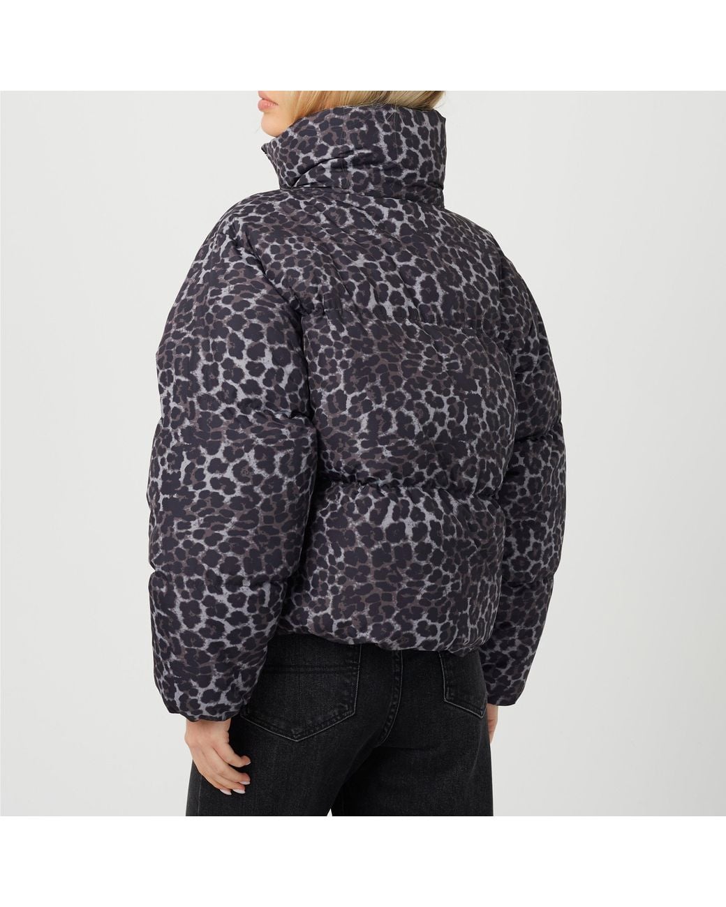 Brave Soul Blue Ladies Rambling Print Puffer Jacket