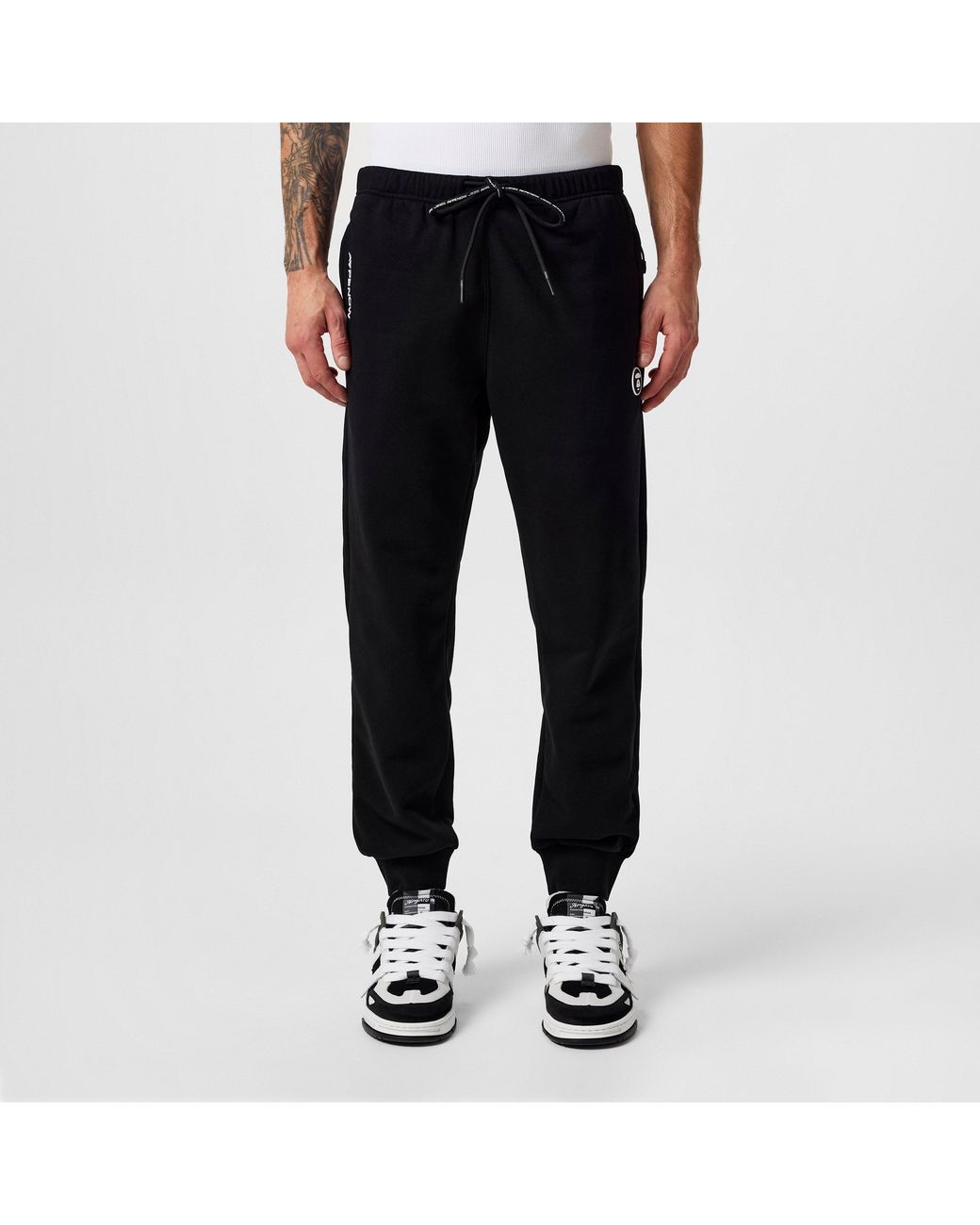 Aape Black Moon Face Jogging Bottoms for men