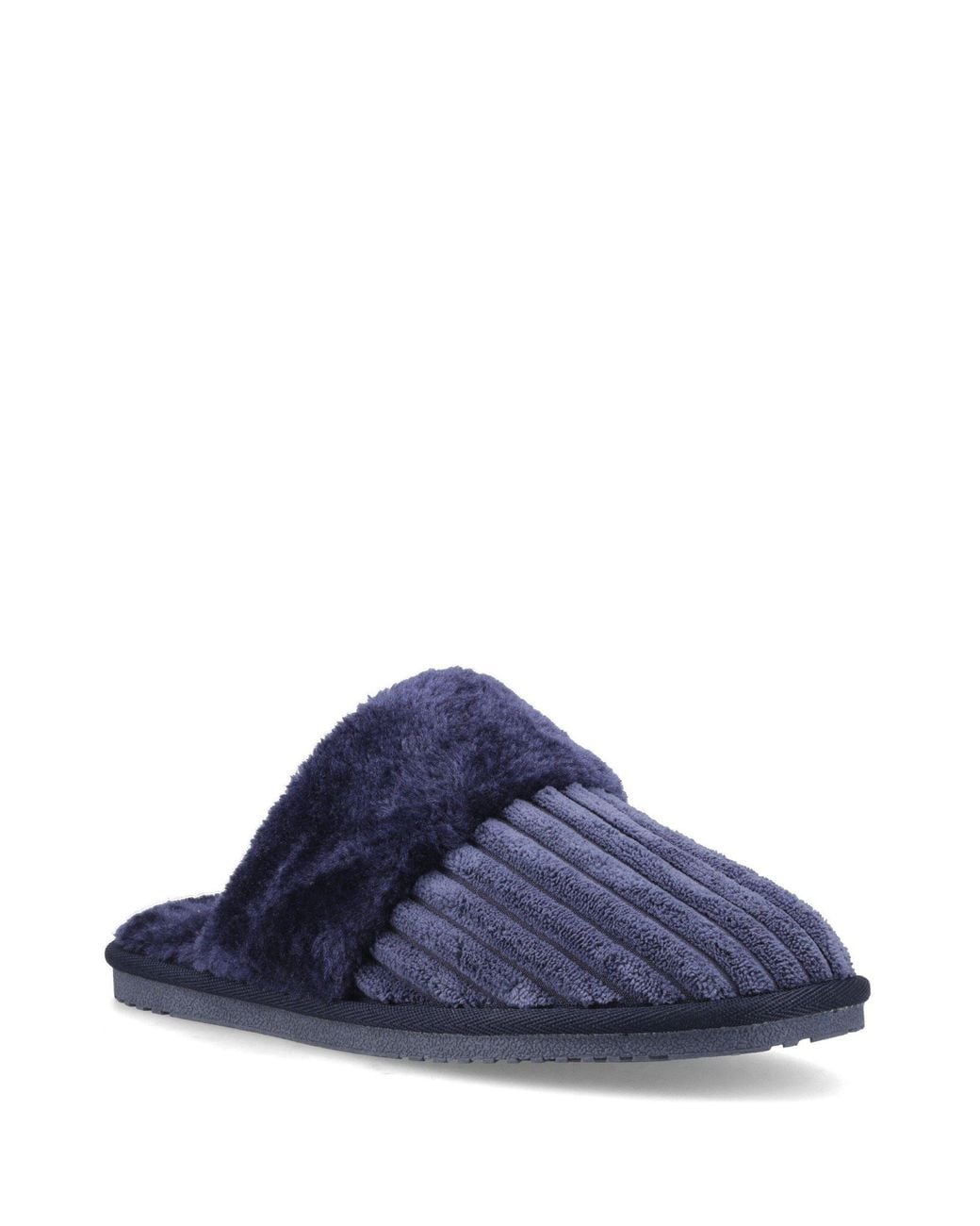 Hush Puppies Blue Arianna Cord Slipper