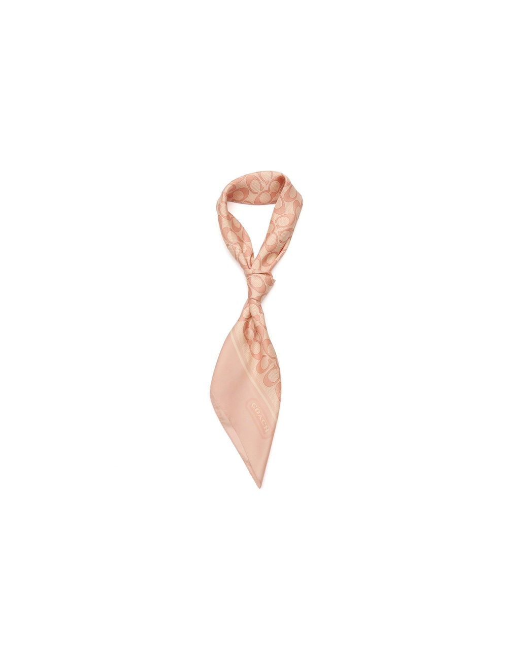 COACH Pink Signature C Printed Silk Square
