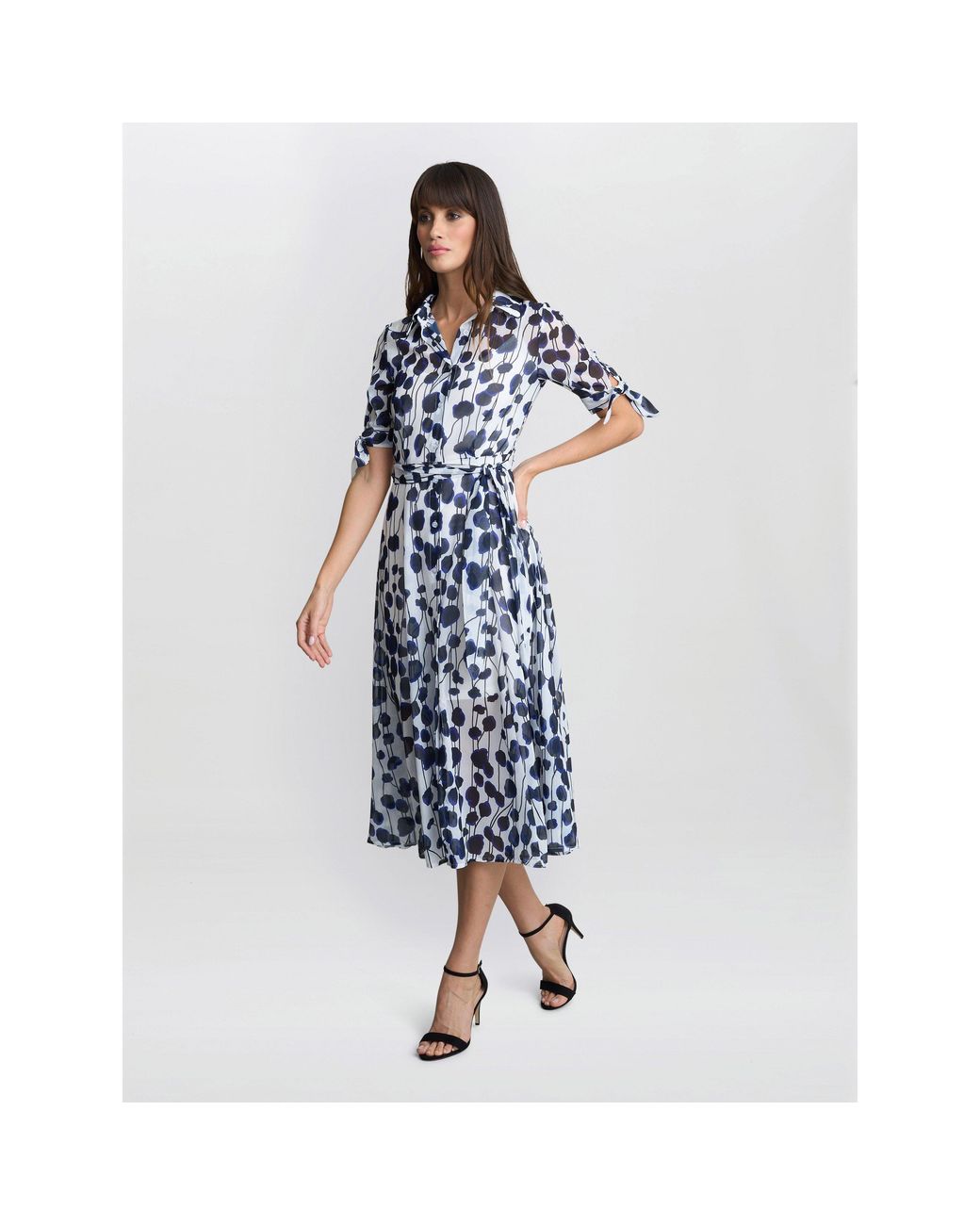 Gina Bacconi Blue Adrienne Shirt Dress