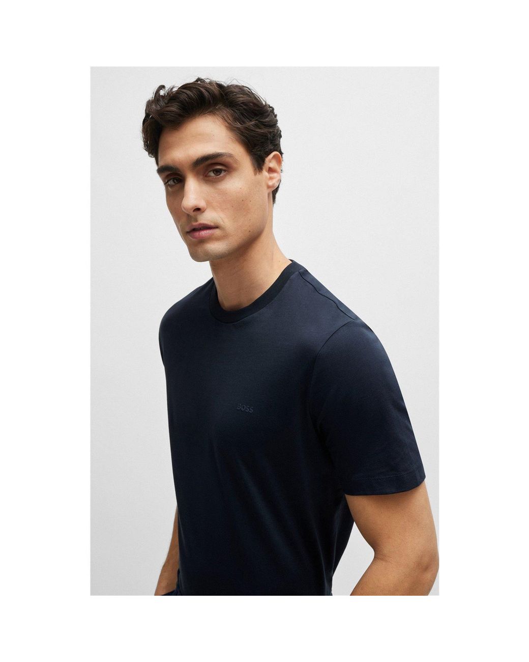 Boss Blue Hbb Thompson Tonal Logo T-Shirt for men