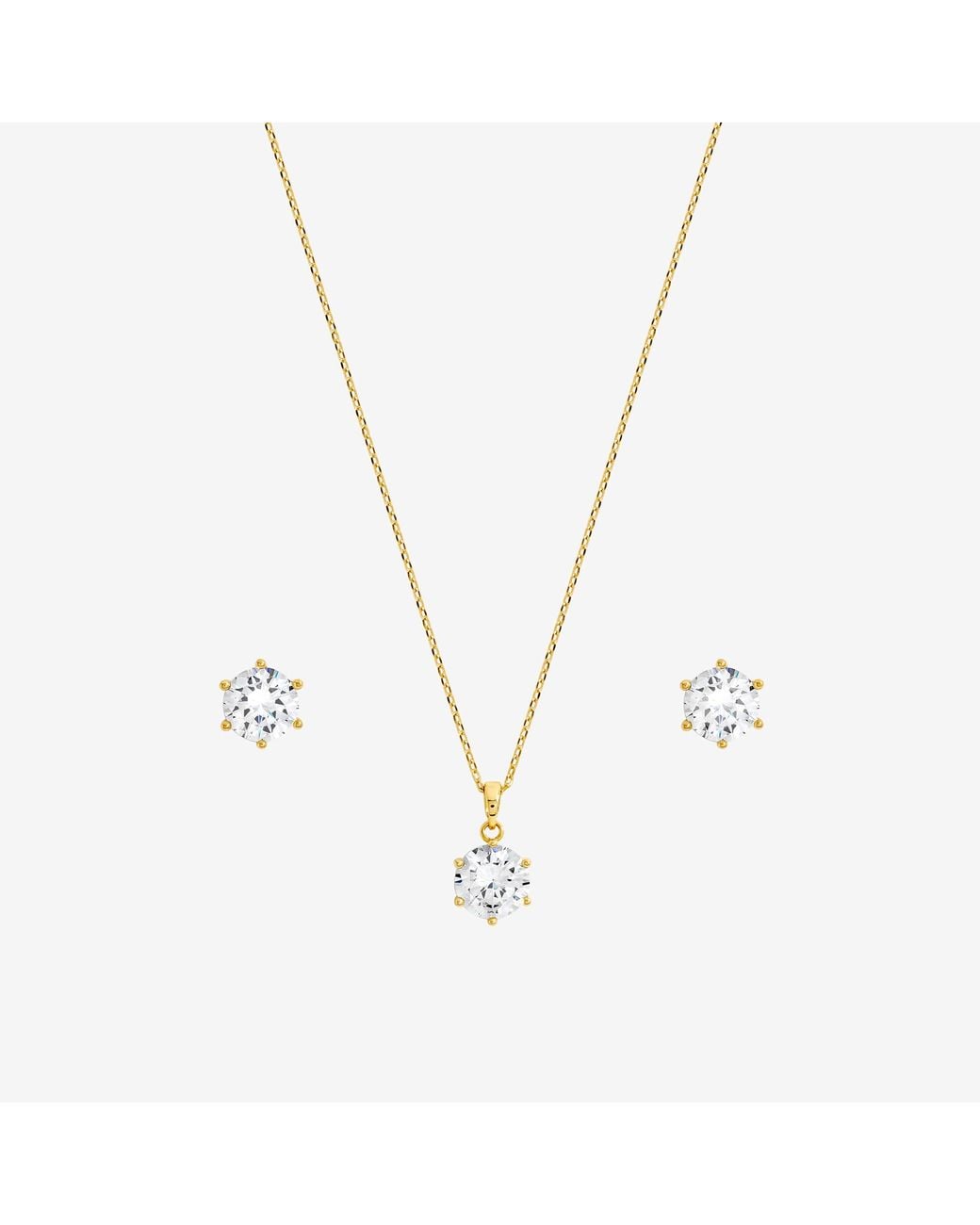 Jon Richard Gray Plated Cubic Zirconia Pendant Box Set