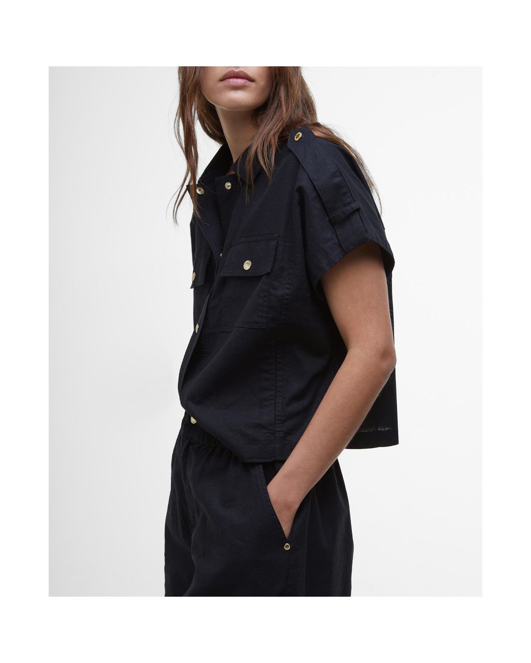 Barbour Black Pryia Shorts