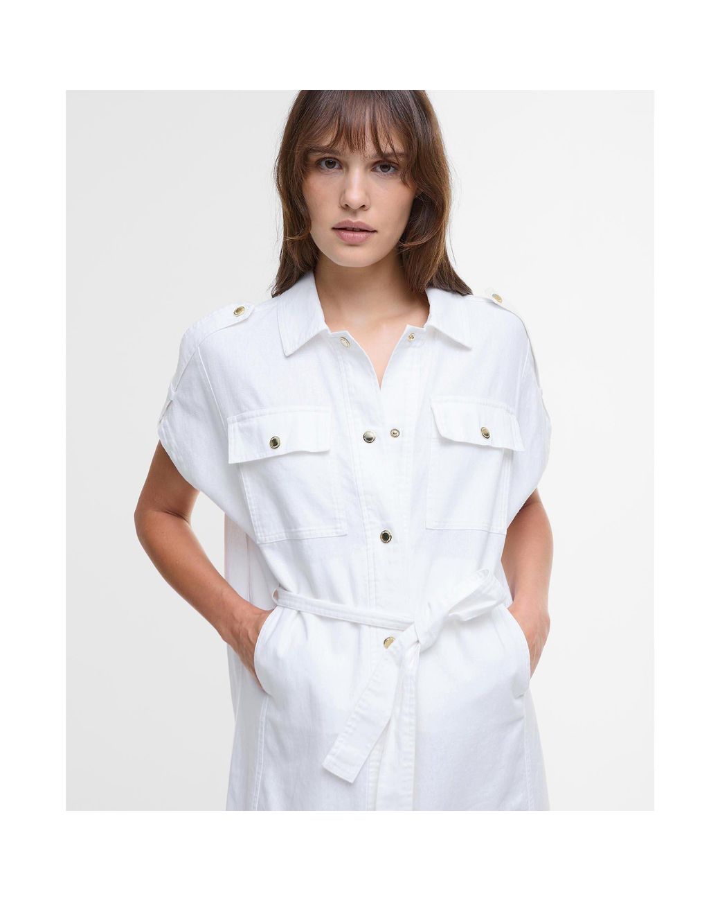 Barbour Blue Harlow Midi Dress