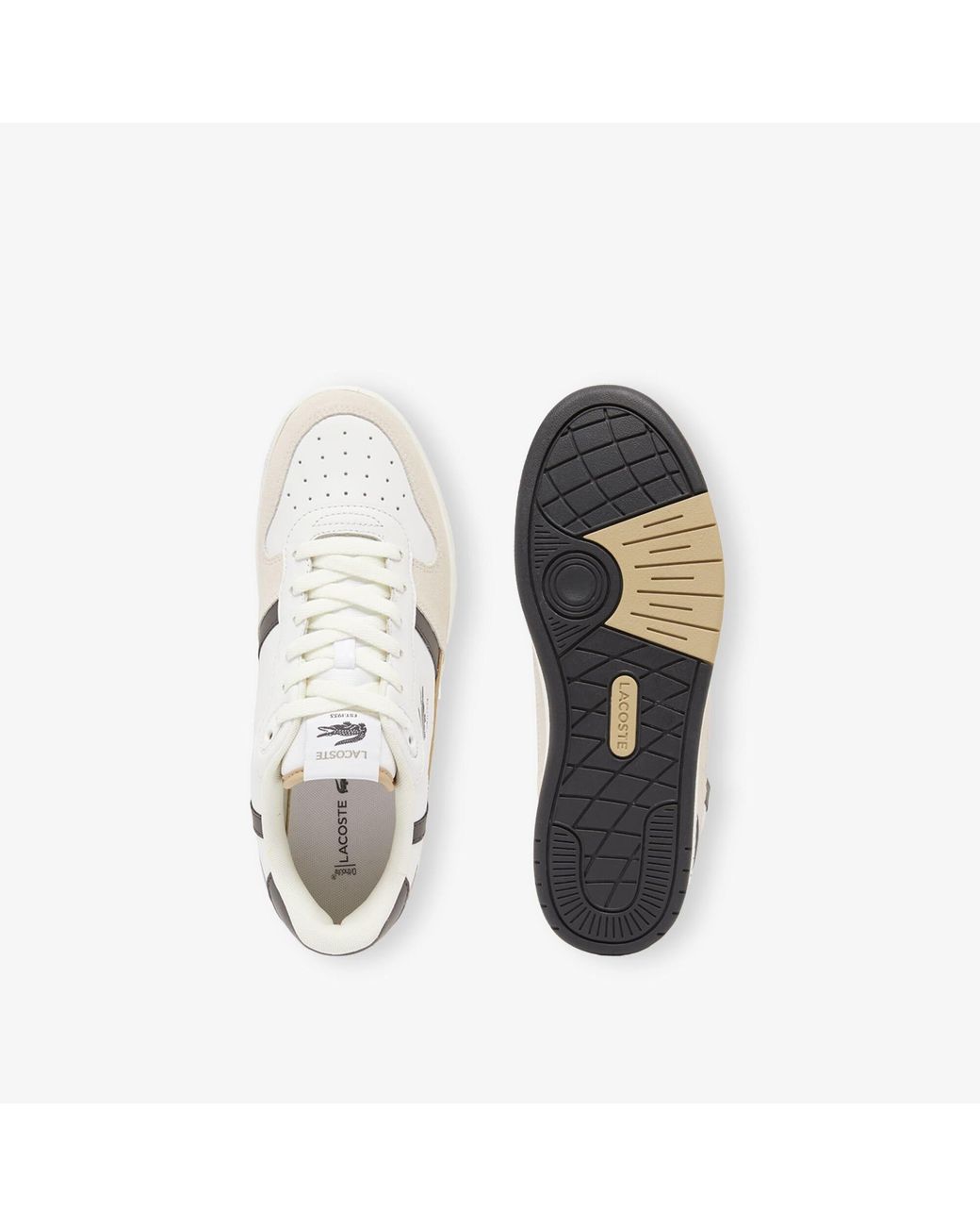 Lacoste White T-Clip Set Leather Court Trainers Size 9 for men