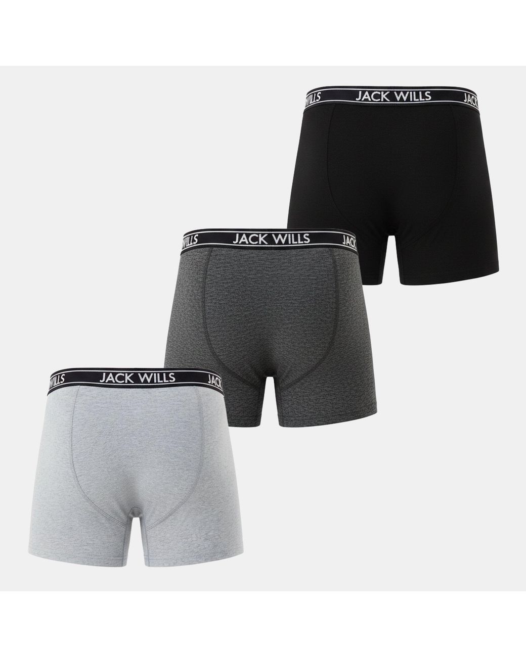 Jack Wills Black Jw Daundley Boxers 3 Pack for men