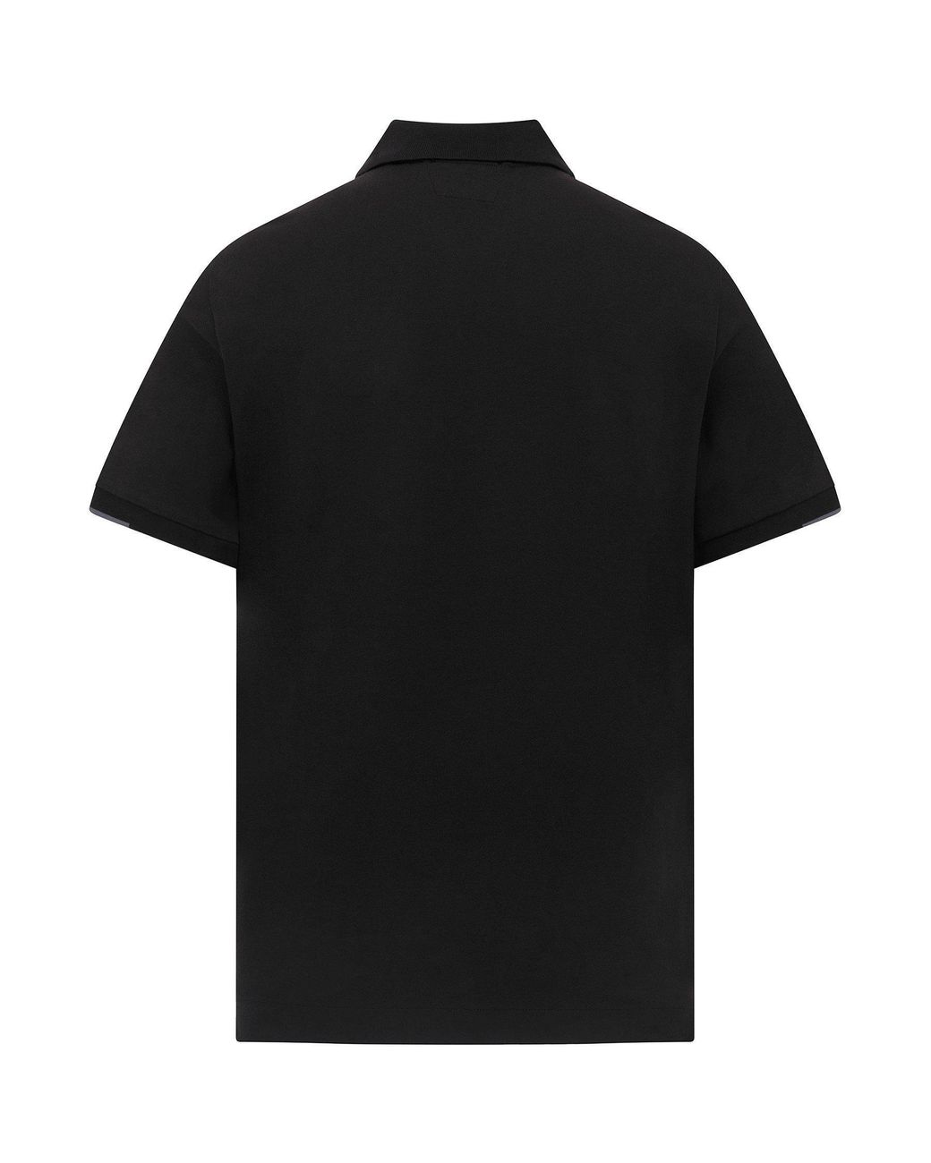 CP COMPANY METROPOLIS Black Short Sleeve Polo Shirt for men